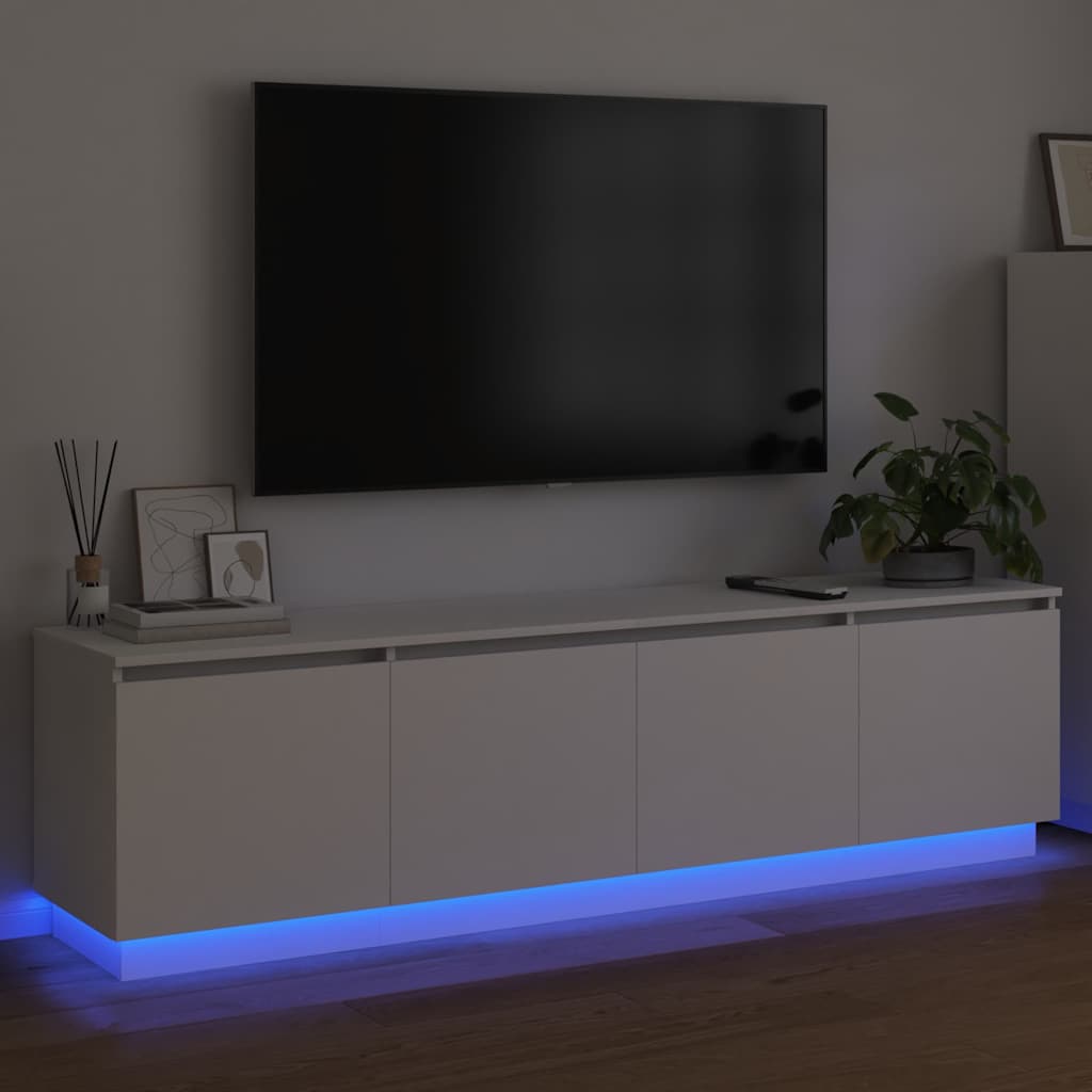 TV szekrény 180 x 38 x 49 cm Fehér Szerelt Fa