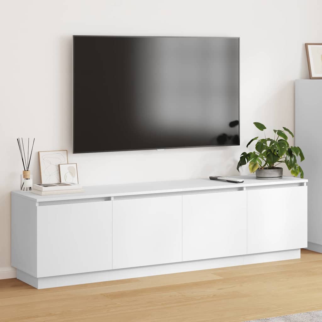 TV szekrény 180 x 38 x 49 cm Fehér Szerelt Fa