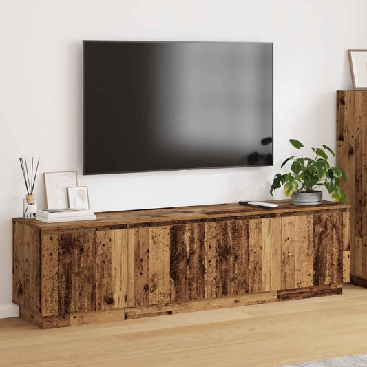 TV szekrény LED -es lámpákkal Öreg fa 180 x 38 x 49 cm Faanyag