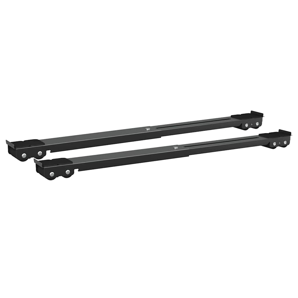 Mosógépállvány 2 pcs Fekete 72 x 5 x 4,5 cm Rozsdamentes acél