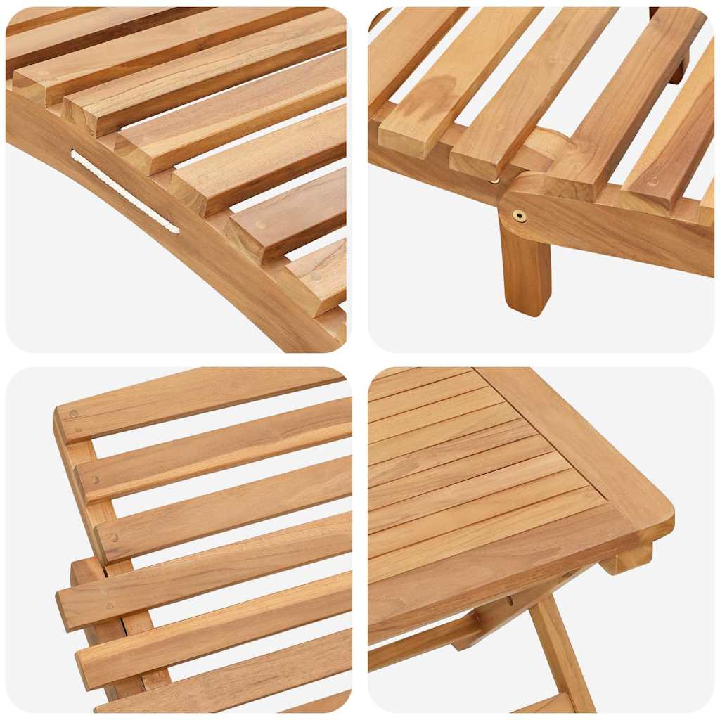 Napozó 2 pcs Barna 198 x 55 x 58,5 cm Tömör Teakfa