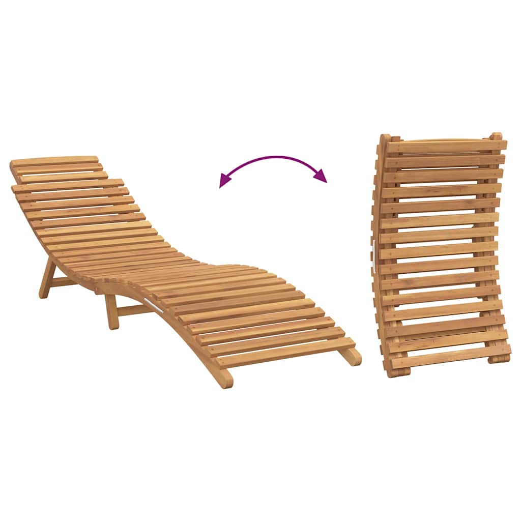 Napozó 2 pcs Barna 198 x 55 x 58,5 cm Tömör Teakfa