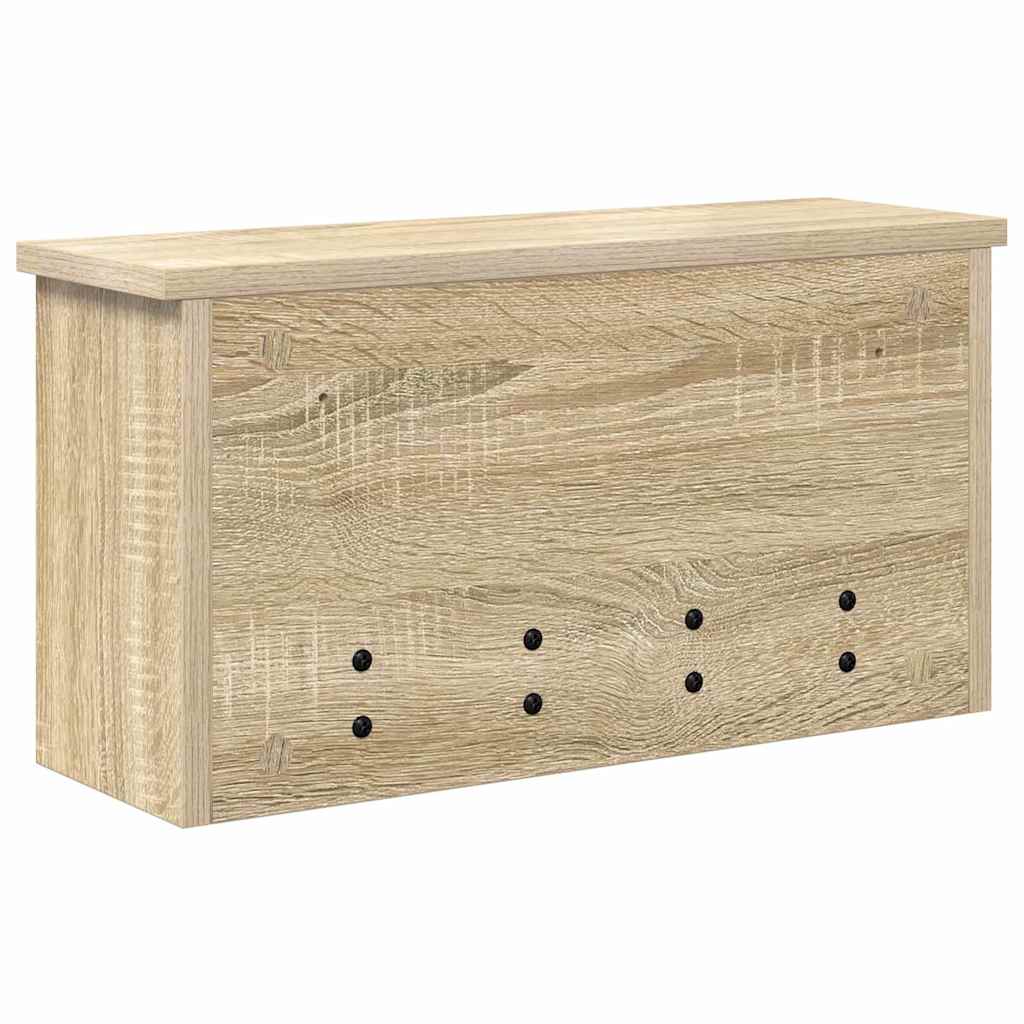 Fali Kabáthorog polcokkal Sonoma tölgy 50 x 16 x 26 cm Faanyag