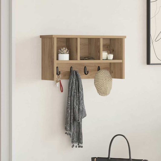 Fali Kabáthorog polcokkal Artisan tölgy 50 x 16 x 26 cm Faanyag