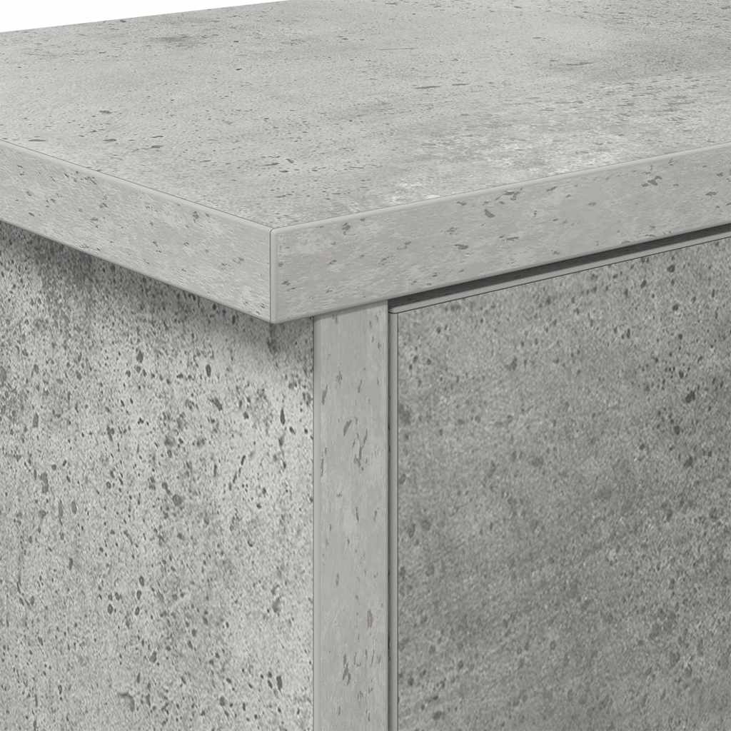 Fali Kabáthorog Falra szerelhető Beton Szürke 80 x 20 x 30 cm