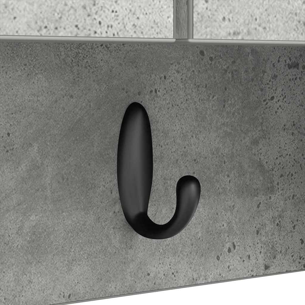 Fali Kabáthorog Falra szerelhető Beton Szürke 80 x 20 x 30 cm