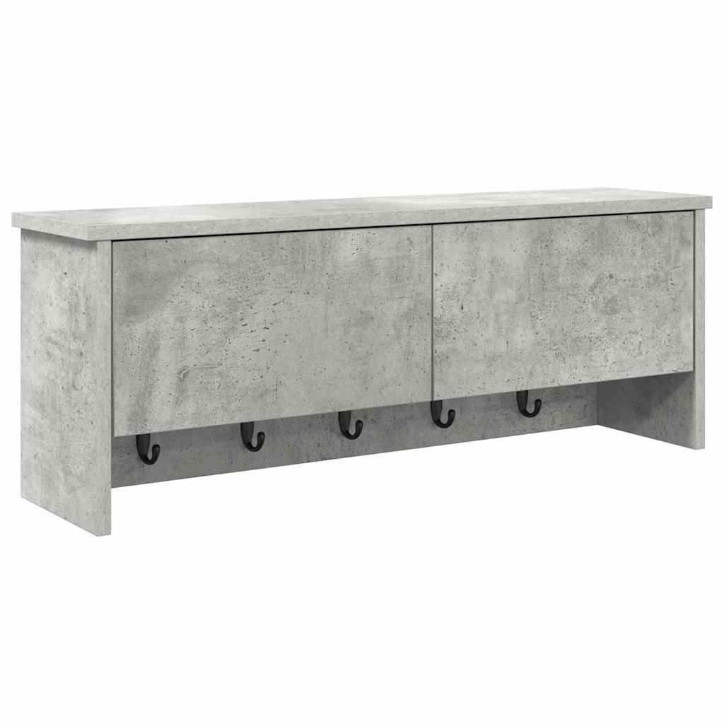 Fali Kabáthorog Falra szerelhető Beton Szürke 80 x 20 x 30 cm