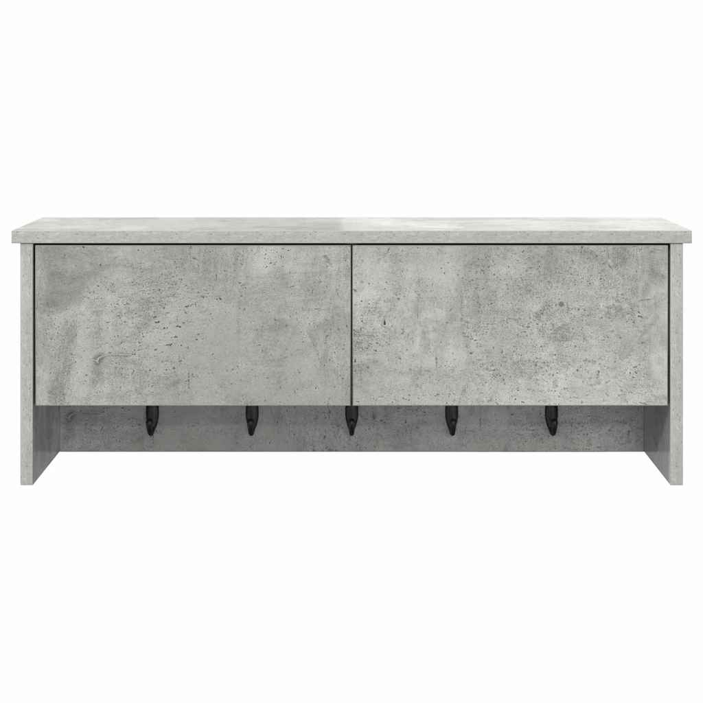 Fali Kabáthorog Falra szerelhető Beton Szürke 80 x 20 x 30 cm