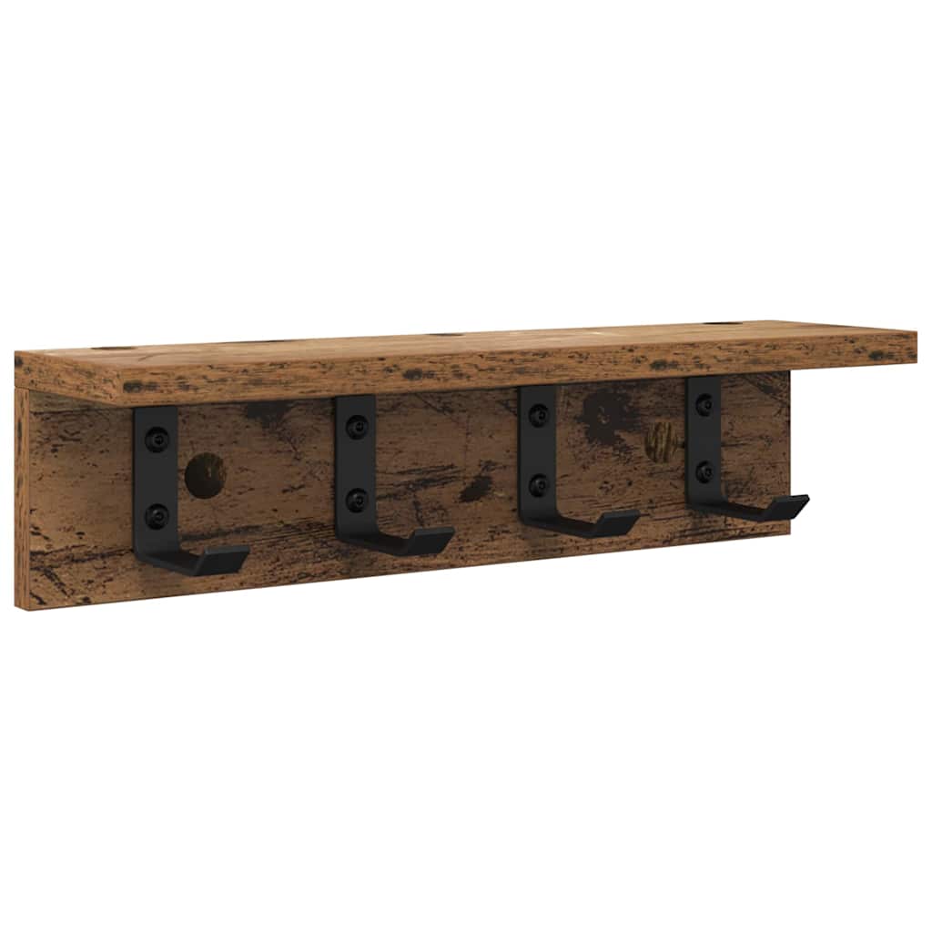 Fali Kabáthorog Falra szerelhető Öreg fa 40 x 10,5 x 10,5 cm