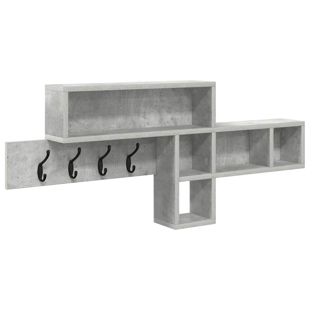Fali Kabáthorog Beton Szürke 100 x 12 x 43,5 cm Faanyag