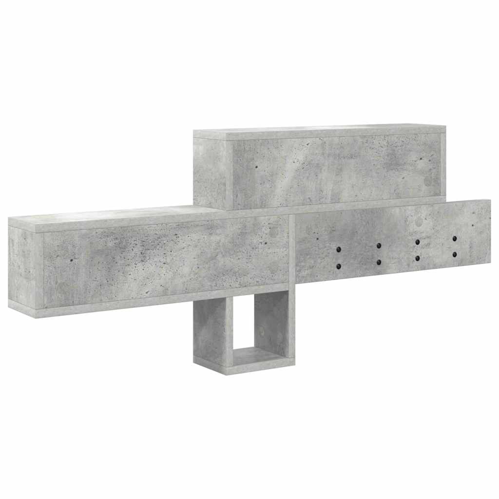 Fali Kabáthorog Beton Szürke 100 x 12 x 43,5 cm Faanyag