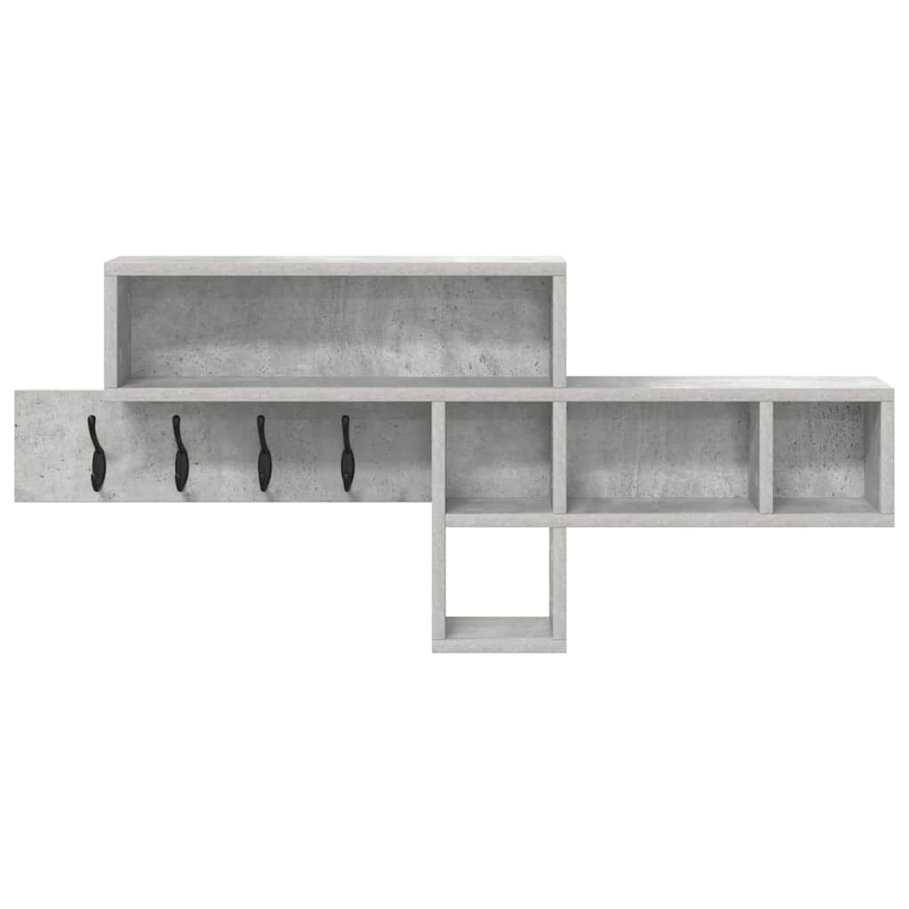 Fali Kabáthorog Beton Szürke 100 x 12 x 43,5 cm Faanyag