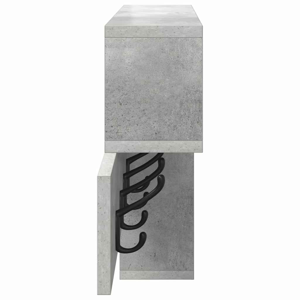 Fali Kabáthorog Beton Szürke 100 x 12 x 43,5 cm Faanyag