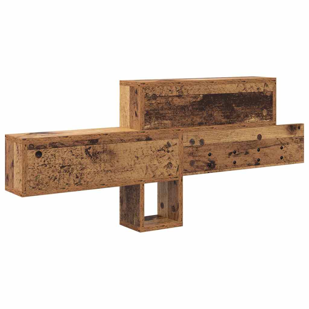 Fali Kabáthorog polcokkal Öreg fa 100 x 12 x 43,5 cm Faanyag