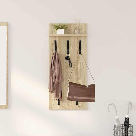 Fali Kabáthorog polcokkal Sonoma tölgy 40 x 10 x 90 cm Faanyag