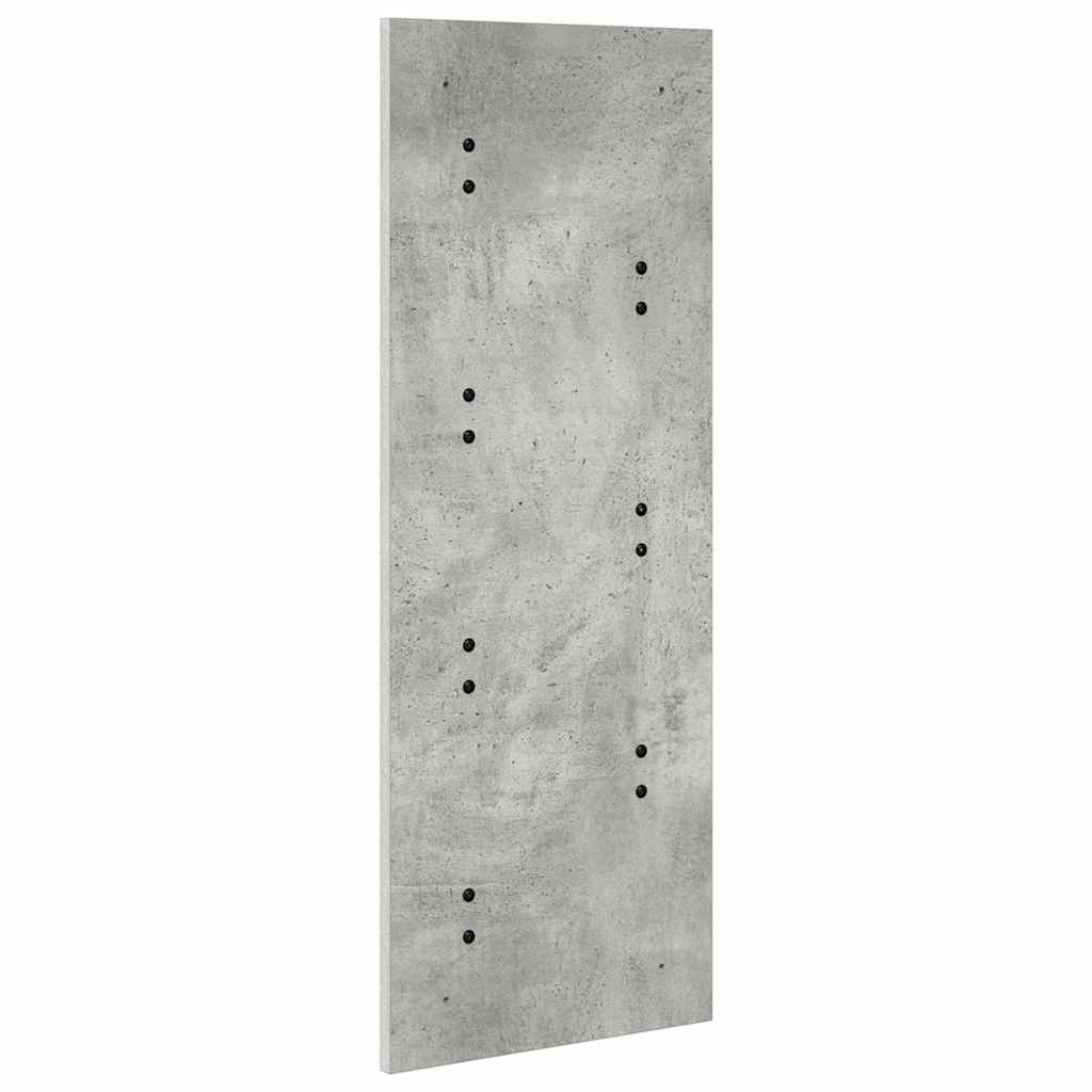 Fali Kabáthorog tárolóval Beton Szürke 30 x 1,5 x 80 cm Faanyag