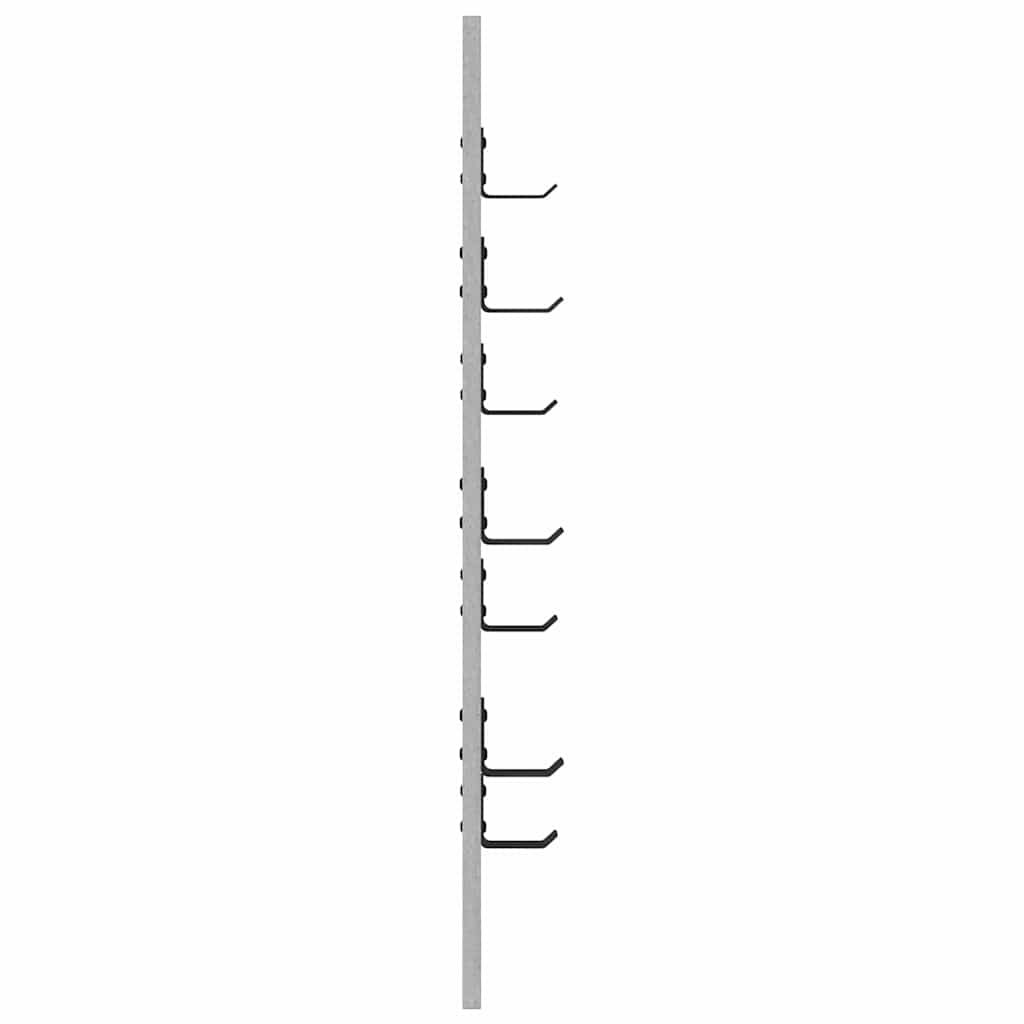 Fali Kabáthorog tárolóval Beton Szürke 30 x 1,5 x 80 cm Faanyag
