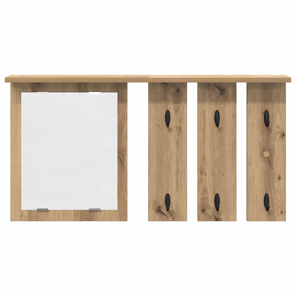 Fali Kabáthorog Falra szerelhető kézműves tölgy 85 x 10 x 45 cm