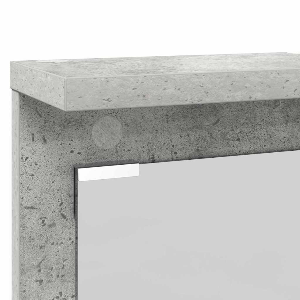 Fali Kabáthorog Falra szerelhető Beton szürke 84 x 10 x 80 cm