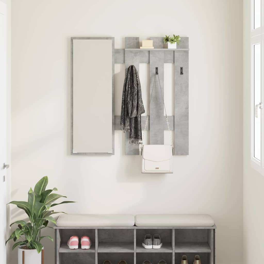 Fali Kabáthorog Falra szerelhető Beton Szürke 100 x 10 x 100 cm