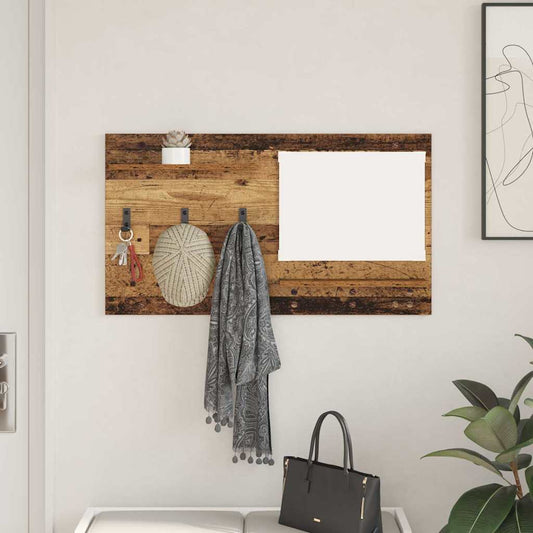 Fali Kabáthorog polcokkal Öreg fa 90 x 10 x 50 cm Faanyag