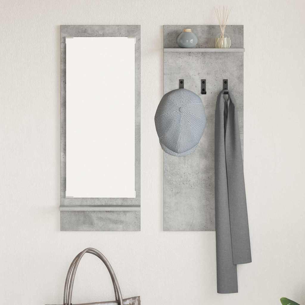 Fali Kabáthorog Falra szerelhető Beton Szürke 70 x 10 x 90 cm