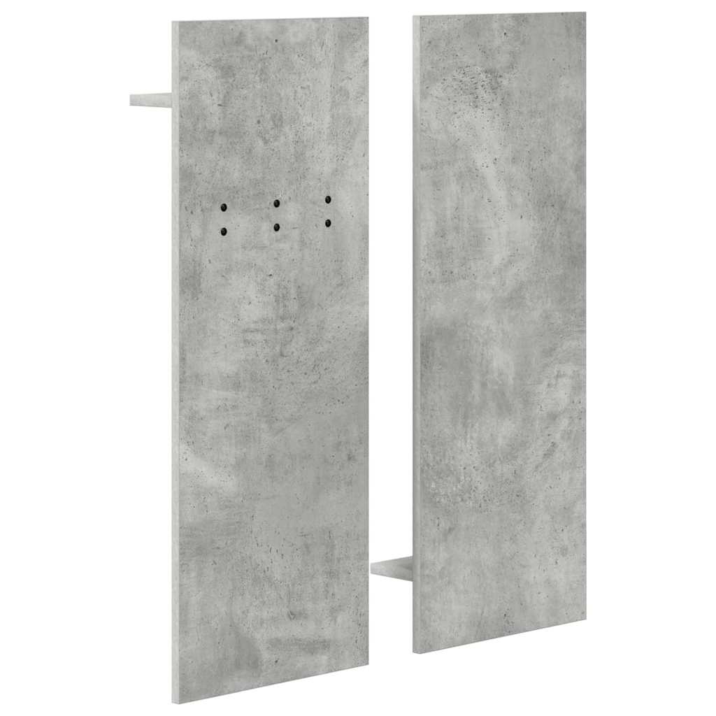 Fali Kabáthorog Falra szerelhető Beton Szürke 70 x 10 x 90 cm
