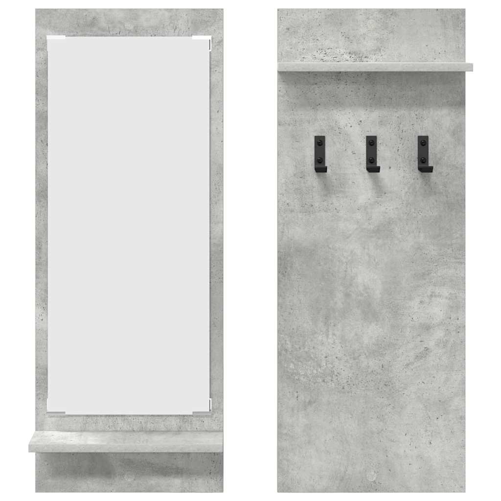 Fali Kabáthorog Falra szerelhető Beton Szürke 70 x 10 x 90 cm