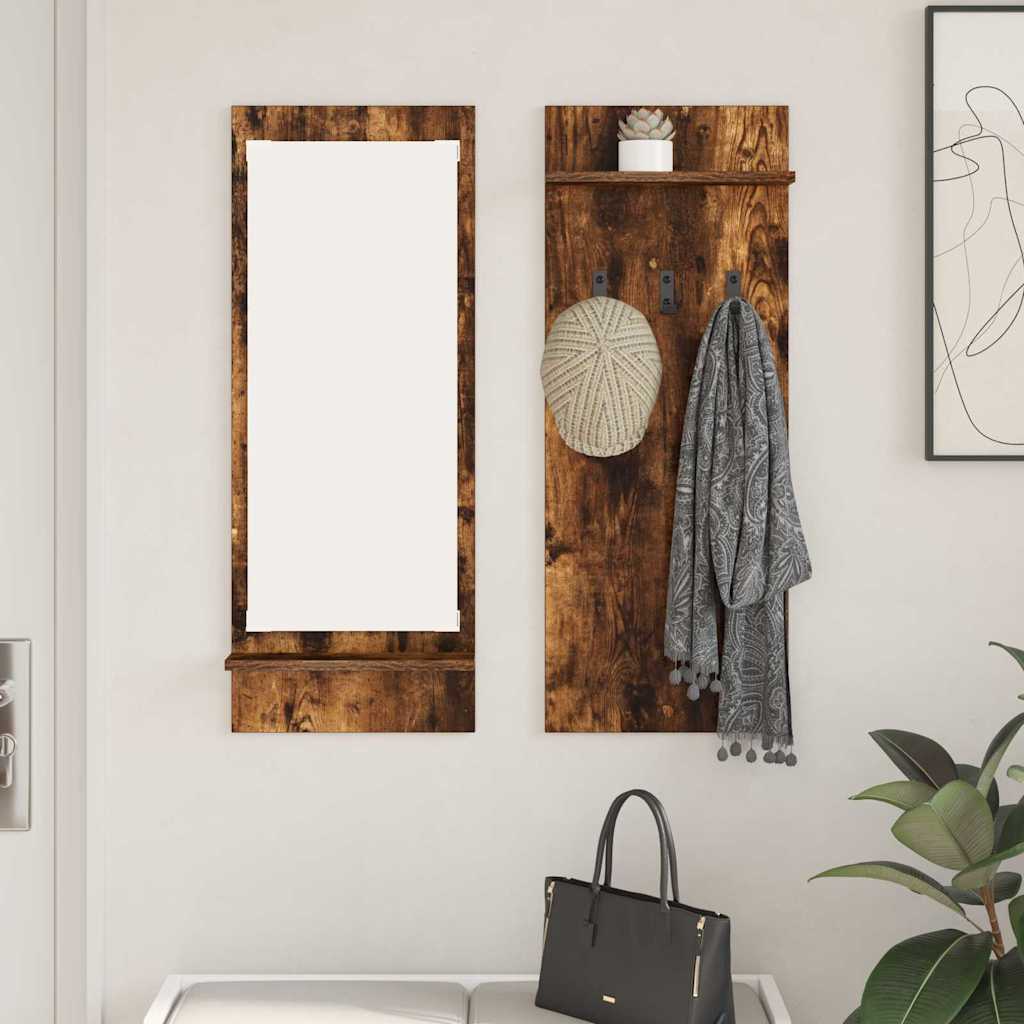 Fali Kabáthorog Falra szerelhető Füstölt tölgy 70 x 10 x 90 cm