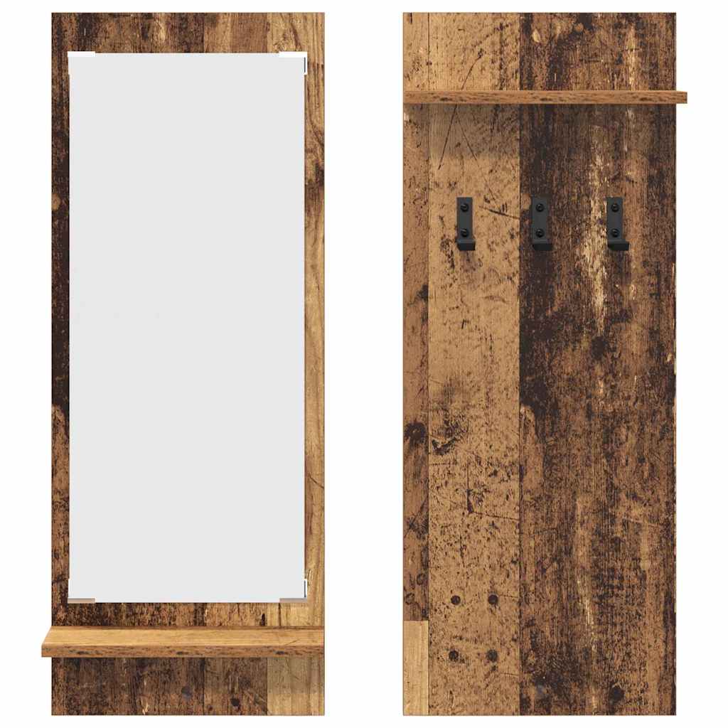 Fali Kabáthorog Falra szerelhető Öreg fa 70 x 10 x 90 cm