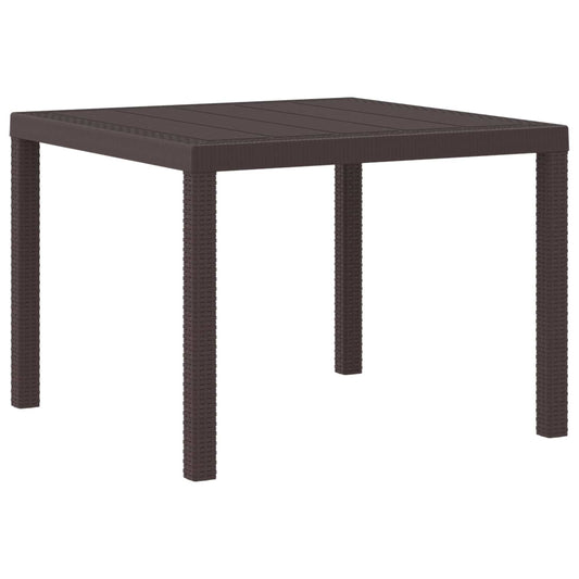 Kerti Asztal Barna 100 x 100 x 73 cm polirattan
