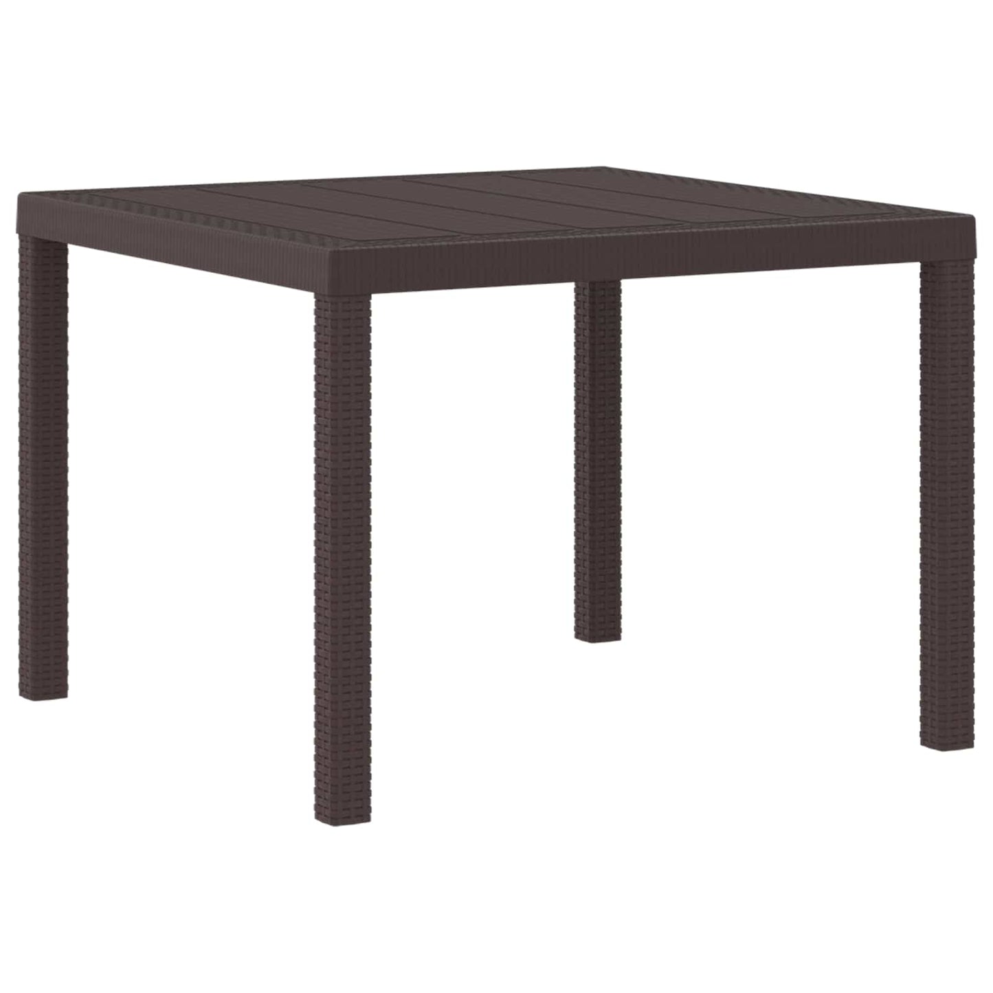 Kerti Asztal Barna 100 x 100 x 73 cm polirattan