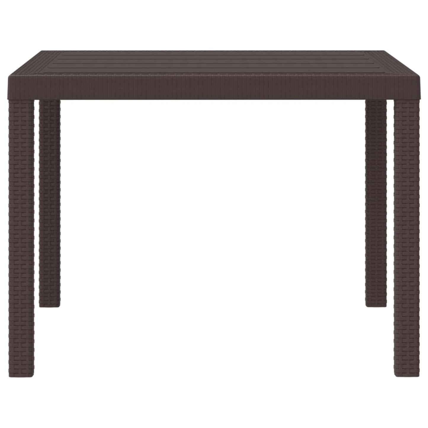 Kerti Asztal Barna 100 x 100 x 73 cm polirattan