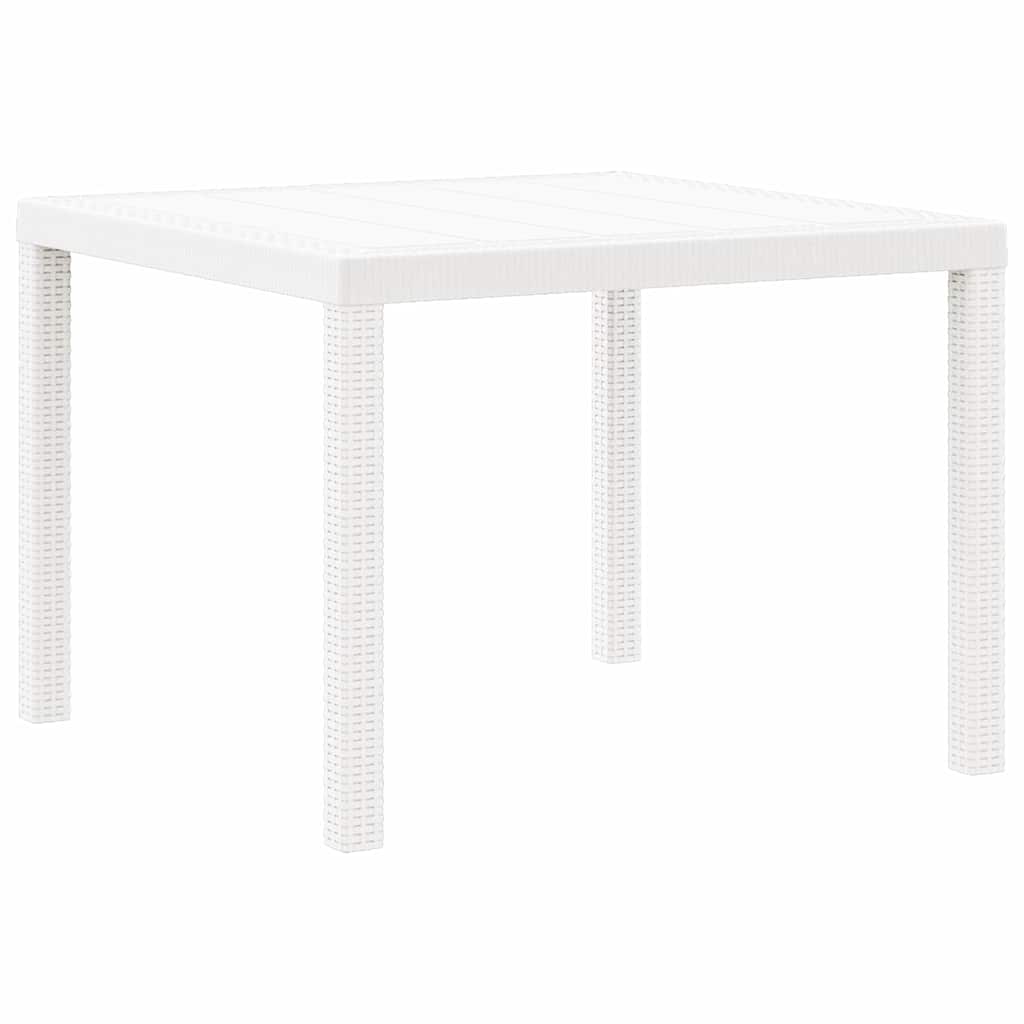 Kerti Asztal Fehér 100 x 100 x 73 cm polirattan