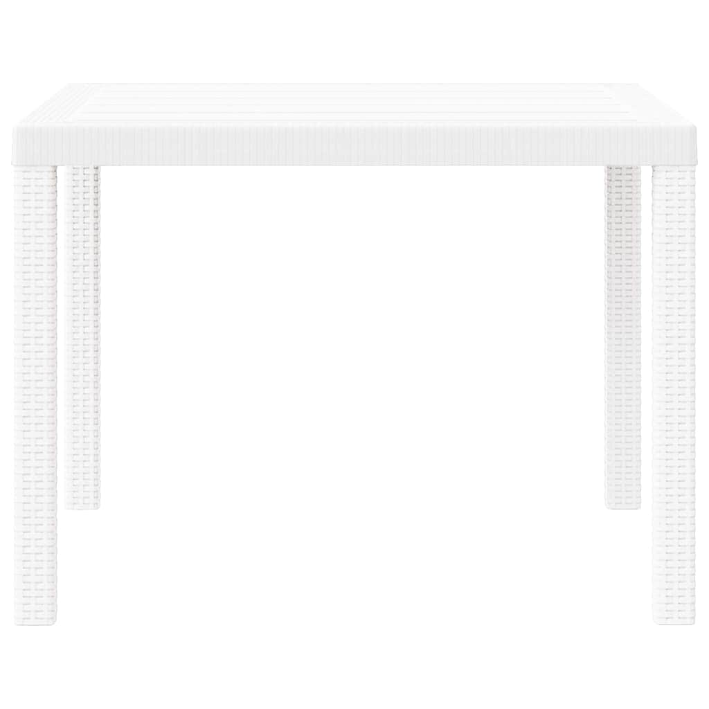 Kerti Asztal Fehér 100 x 100 x 73 cm polirattan
