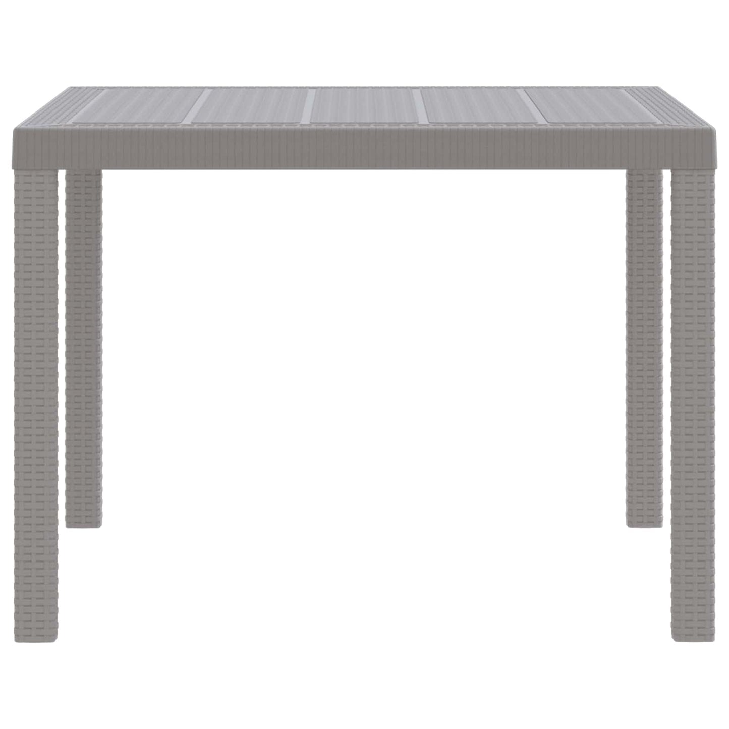 Kerti Asztal Világosszürke 100 x 100 x 73 cm polirattan