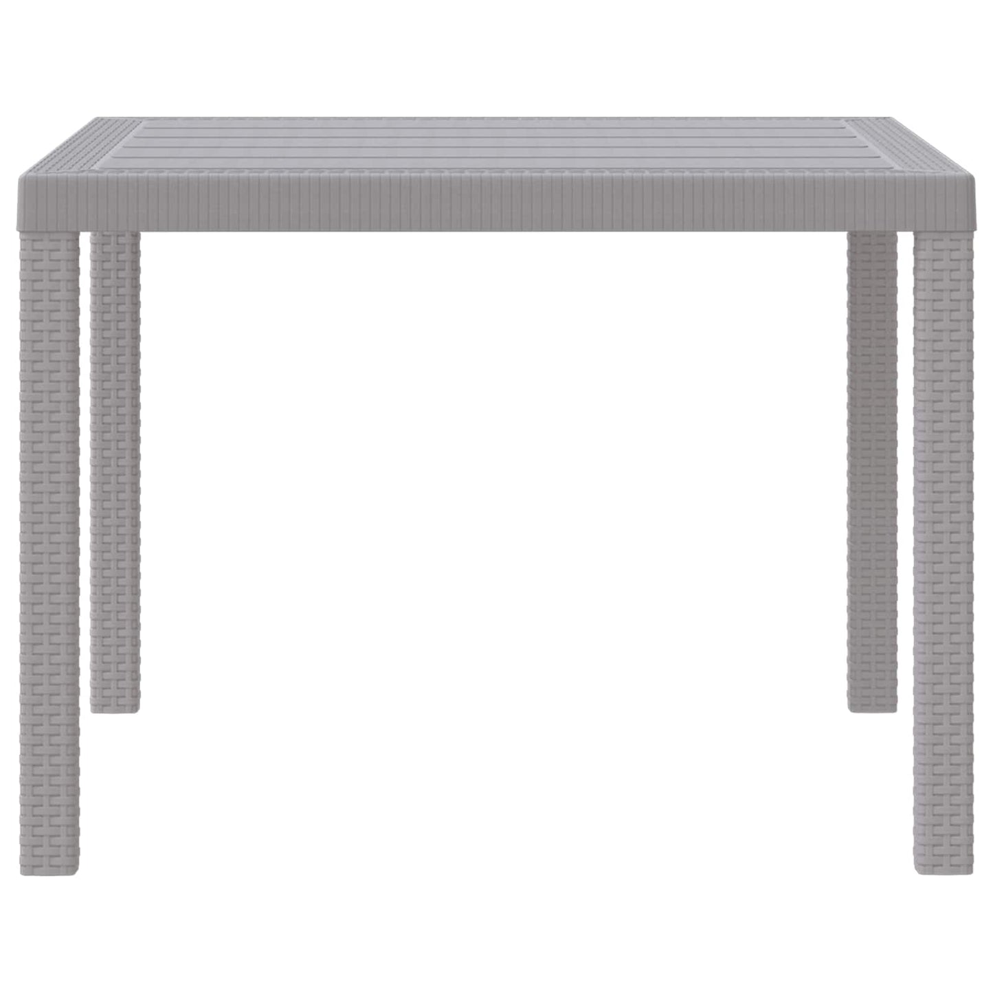 Kerti Asztal Világosszürke 100 x 100 x 73 cm polirattan