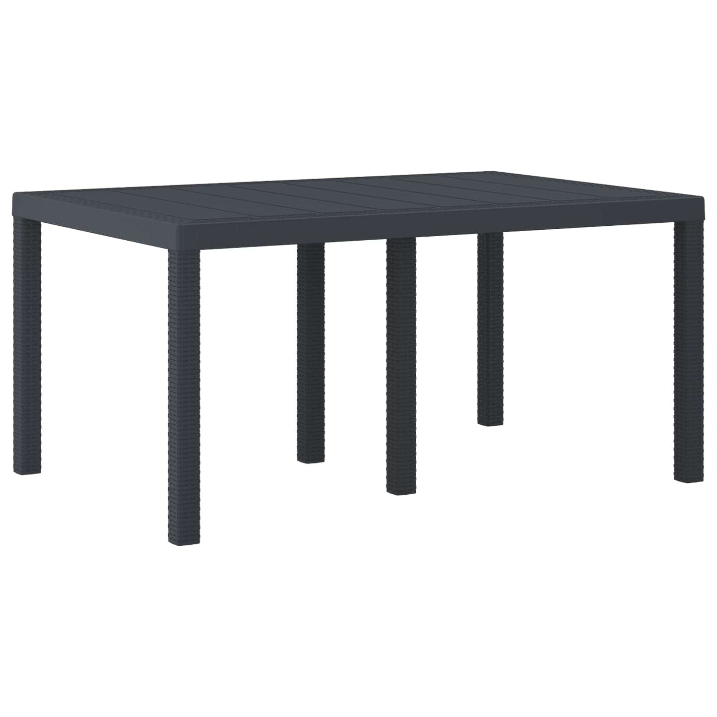 Kerti Asztal Antracit 150 x 100 x 73 cm polirattan
