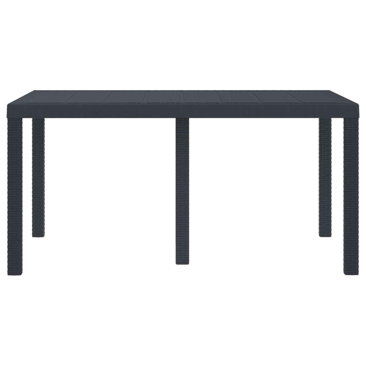 Kerti Asztal Antracit 150 x 100 x 73 cm polirattan