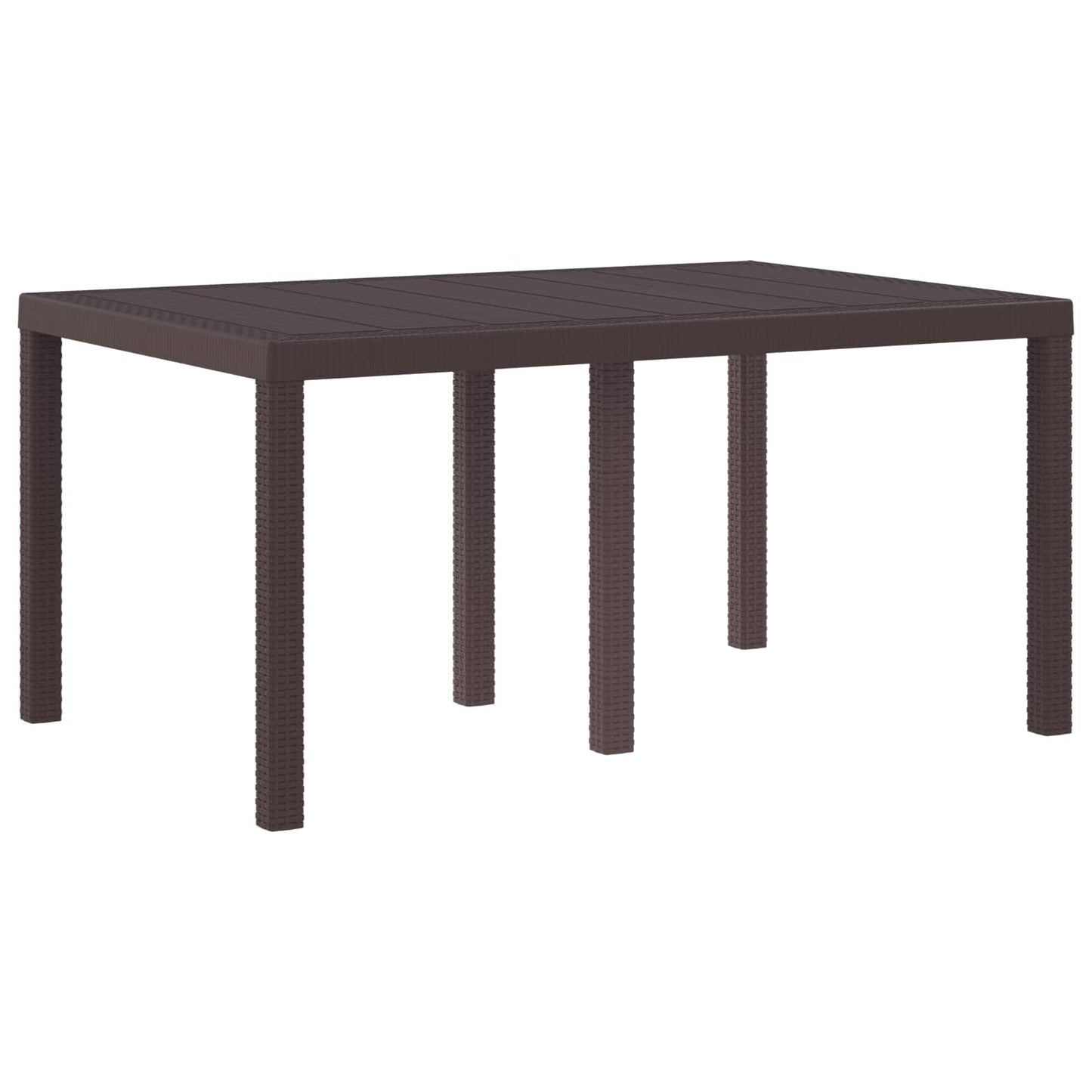 Kerti Étkezőasztal Barna 150 x 100 x 73 cm polirattan