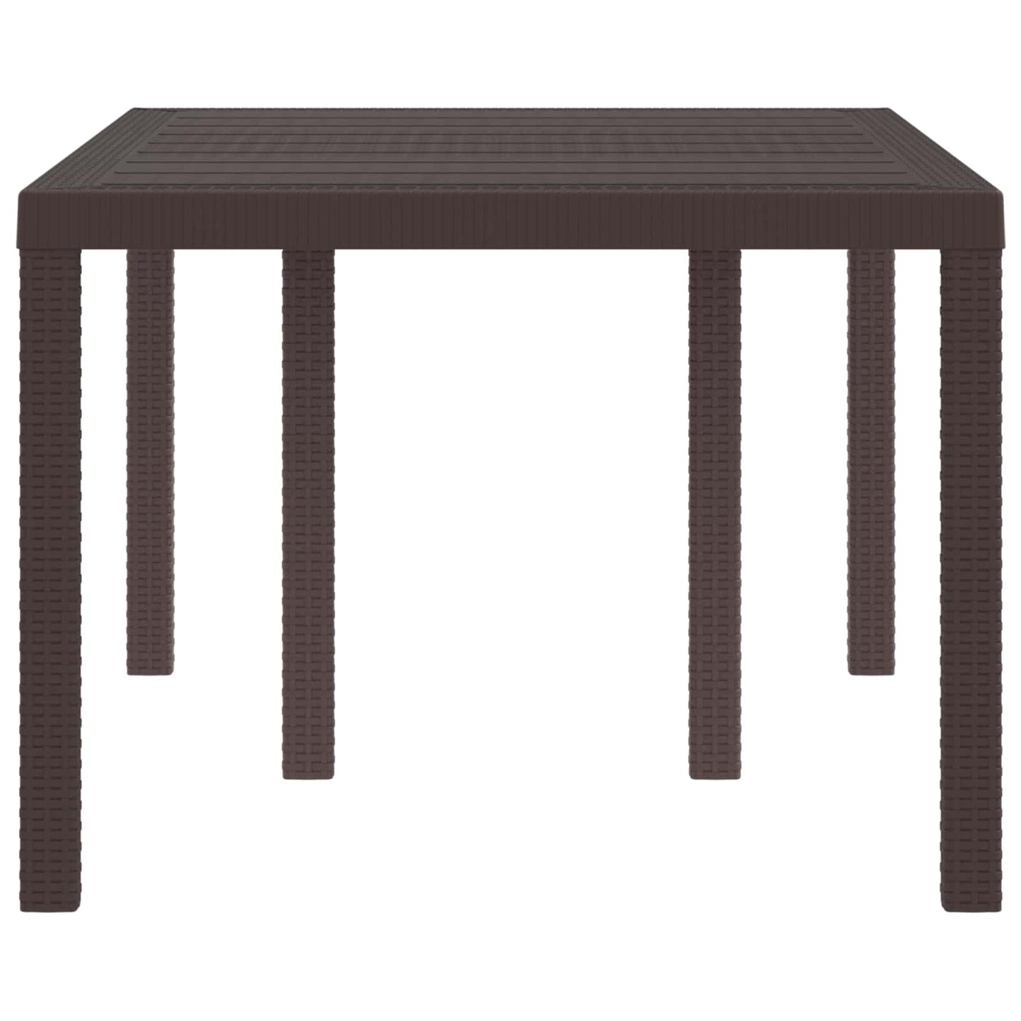 Kerti Étkezőasztal Barna 150 x 100 x 73 cm polirattan