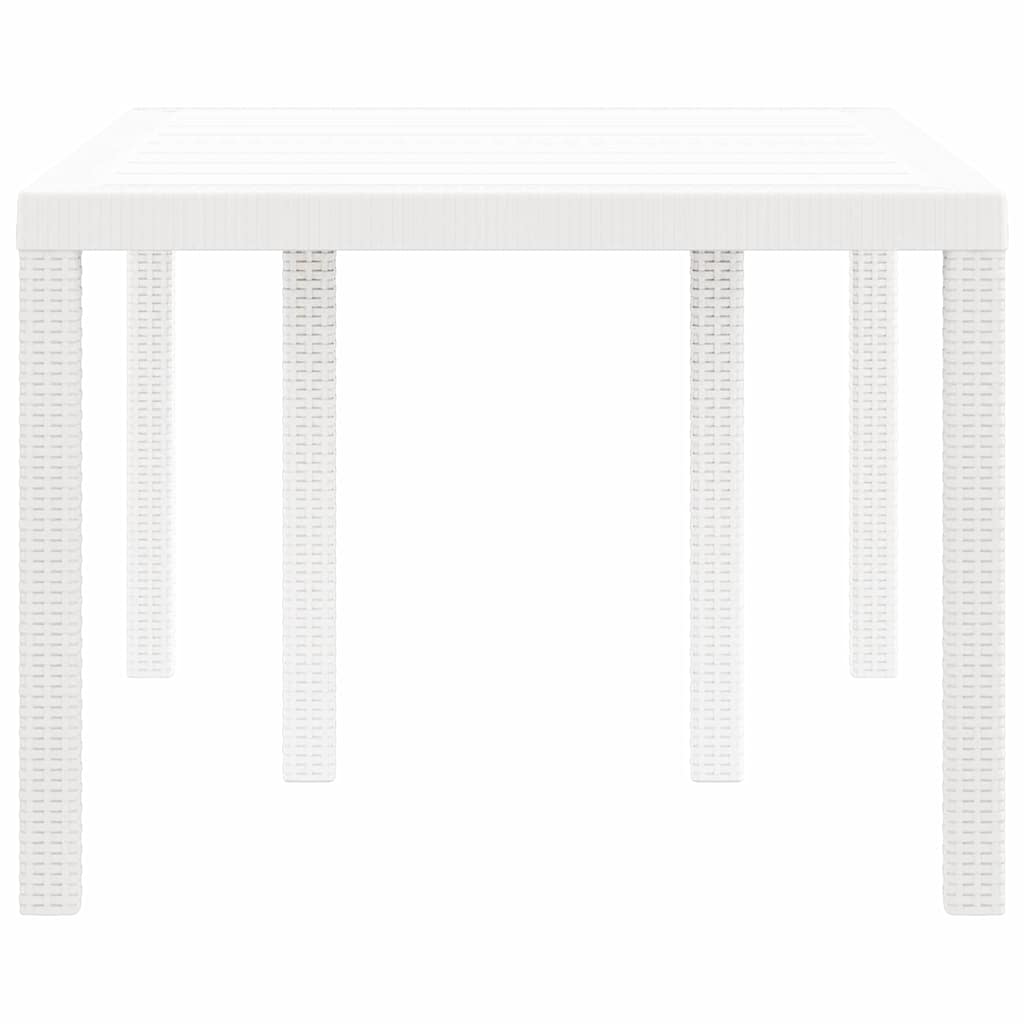 Kerti Étkezőasztal Fehér 150 x 100 x 73 cm polirattan