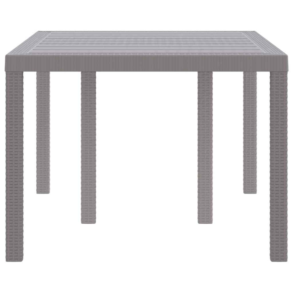 Kerti Asztal Világosszürke 150 x 100 x 73 cm polirattan