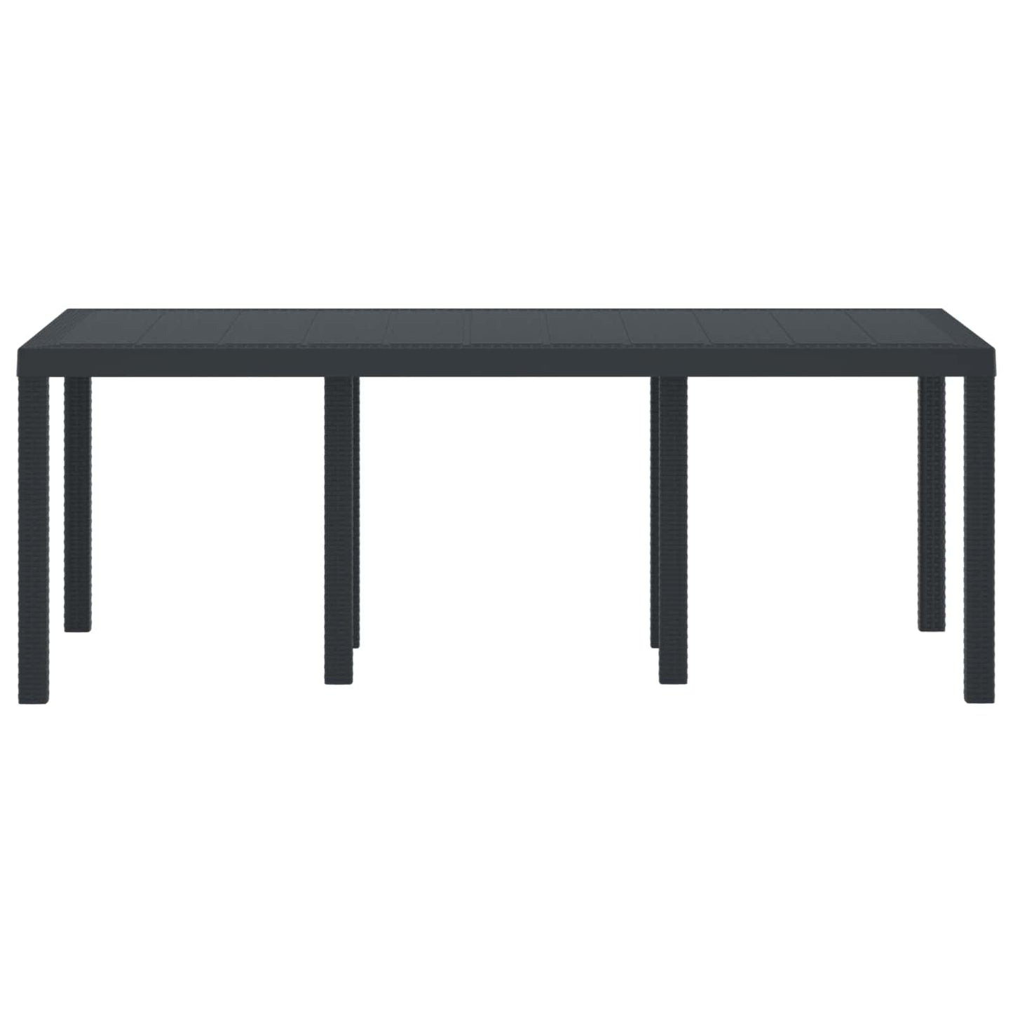 Kerti Étkezőasztal Antracit 200 x 100 x 73 cm polirattan
