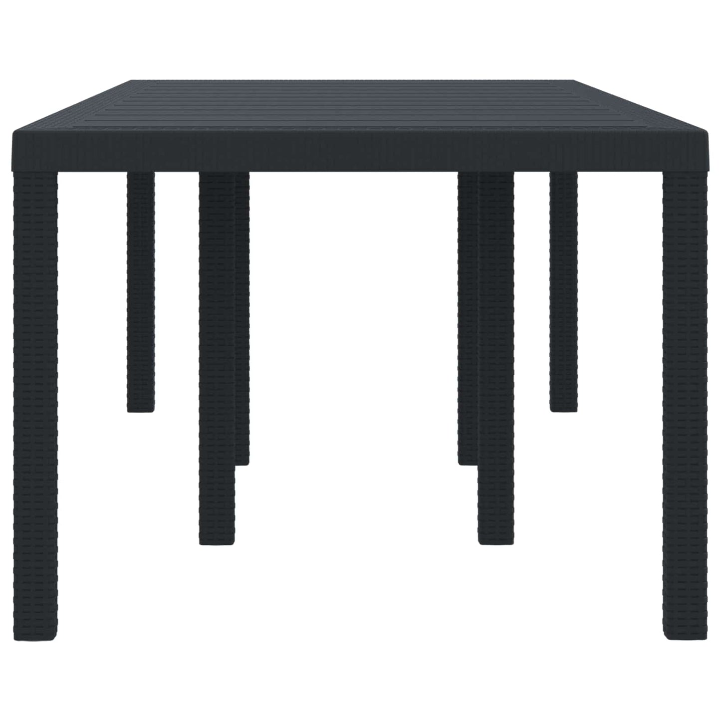 Kerti Étkezőasztal Antracit 200 x 100 x 73 cm polirattan