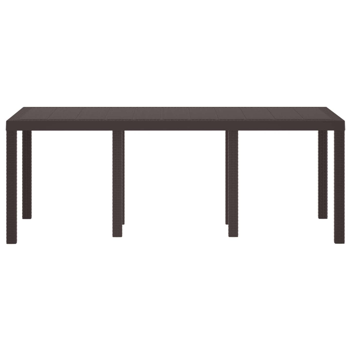 Kerti Étkezőasztal Barna 200 x 100 x 73 cm polirattan