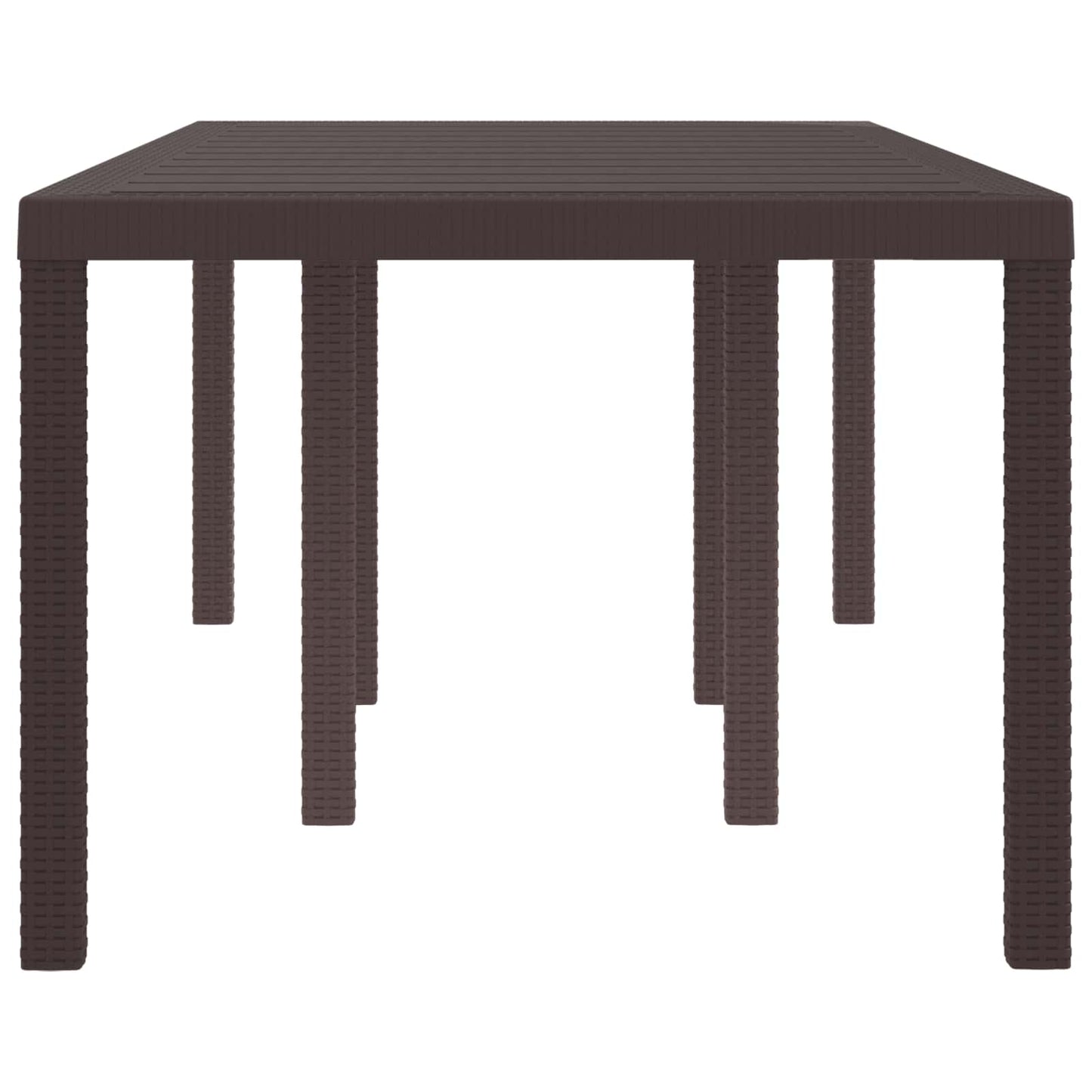 Kerti Étkezőasztal Barna 200 x 100 x 73 cm polirattan