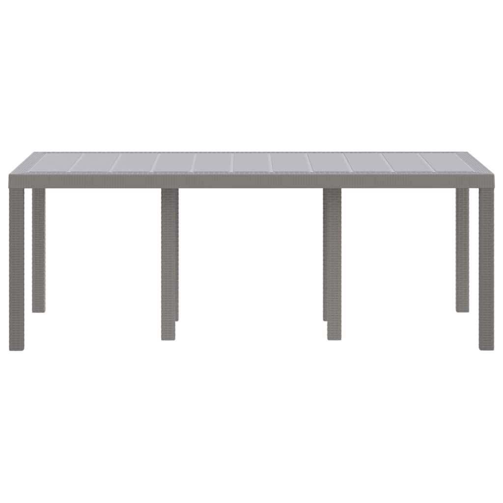 Kerti Asztal Világosszürke 200 x 100 x 73 cm polirattan
