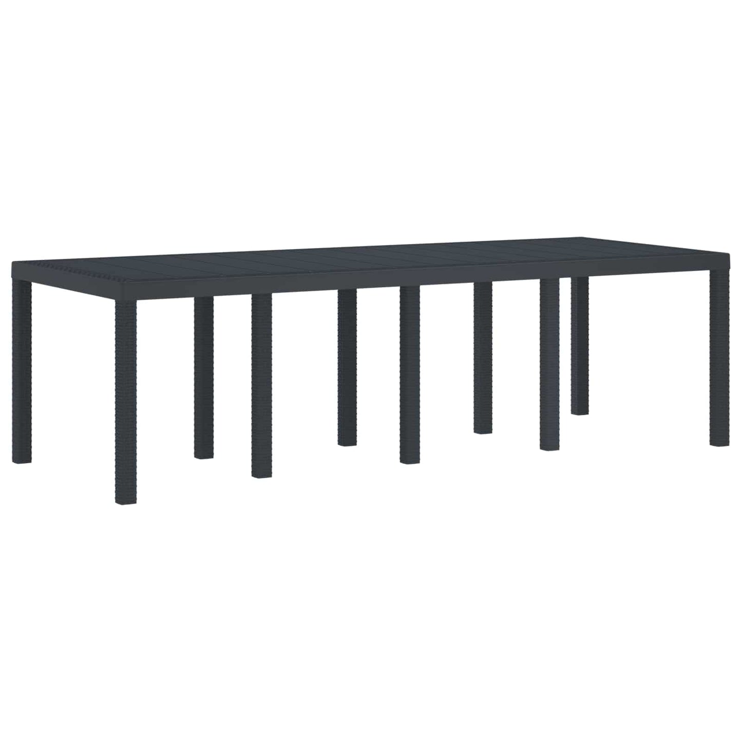 Kerti Asztal Antracit 250 x 100 x 73 cm polirattan