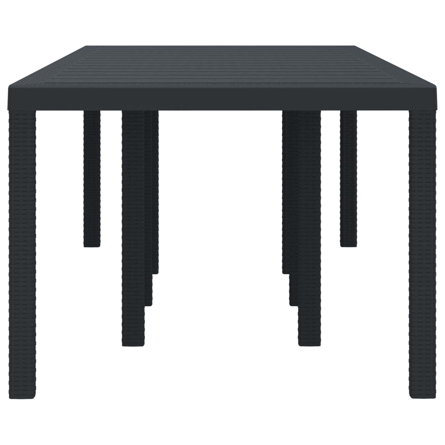Kerti Asztal Antracit 250 x 100 x 73 cm polirattan